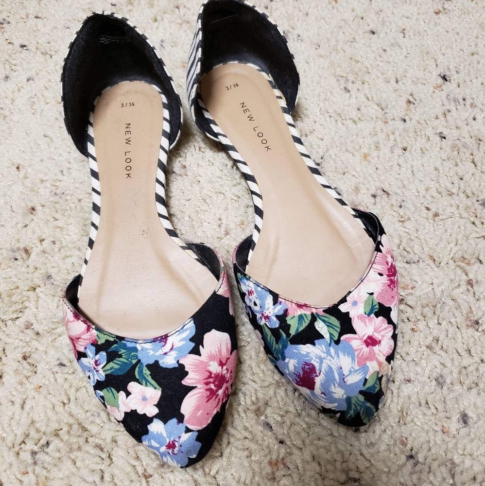 New Look floral flats